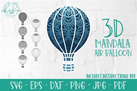 Experience the Magic of Hot Air Balloons with Stunning 3D SVG Graphics